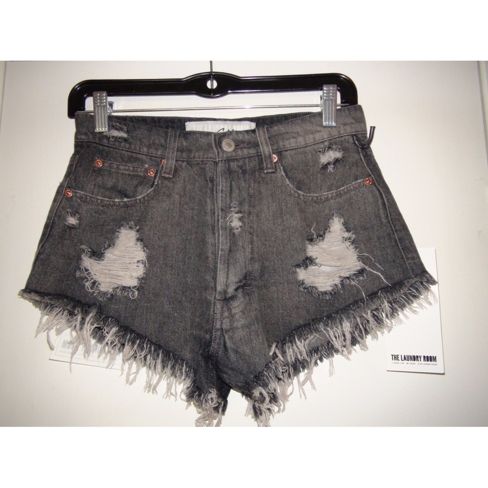 The Laundry Room Pistols Distressed Shorts